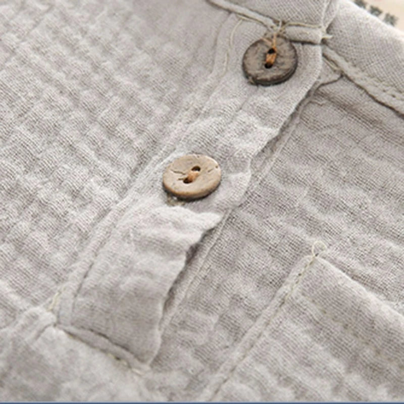 Vintage Color Short Sleeve Kids Shirt for Boys Clothes Summer Cotton