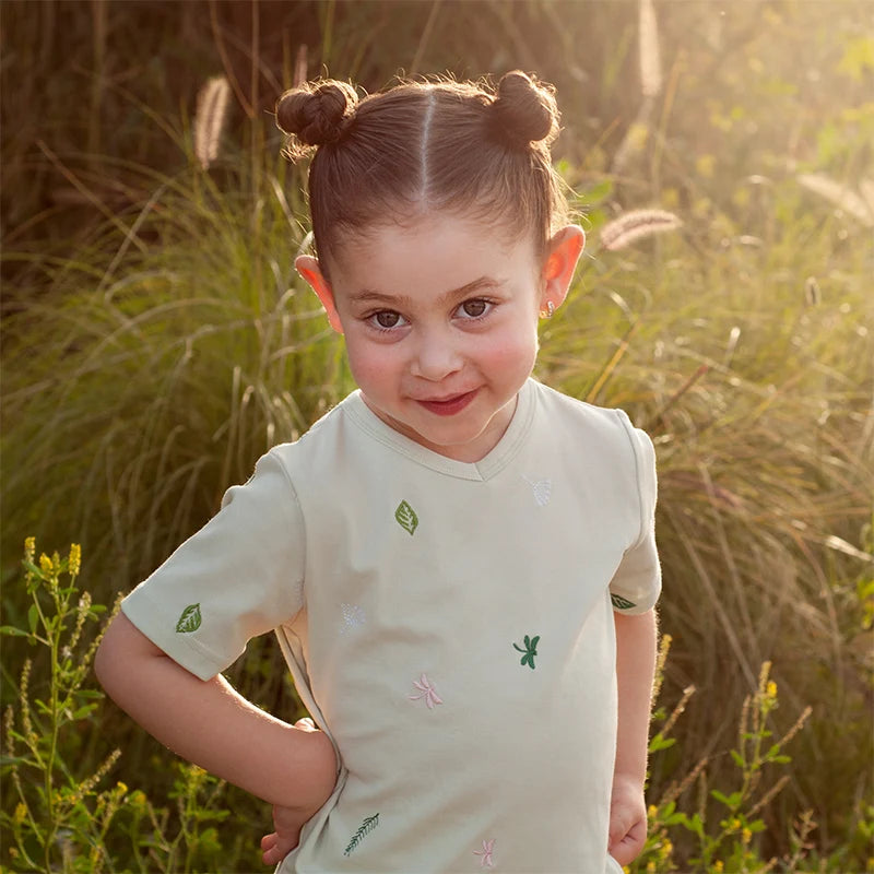 Kid's Family Clothing Set Embroidery 2 Pcs Girl Skirt Sets BoyLong Sleeve Rib Knit Shirt Tops & Short Skirts Set Outfits