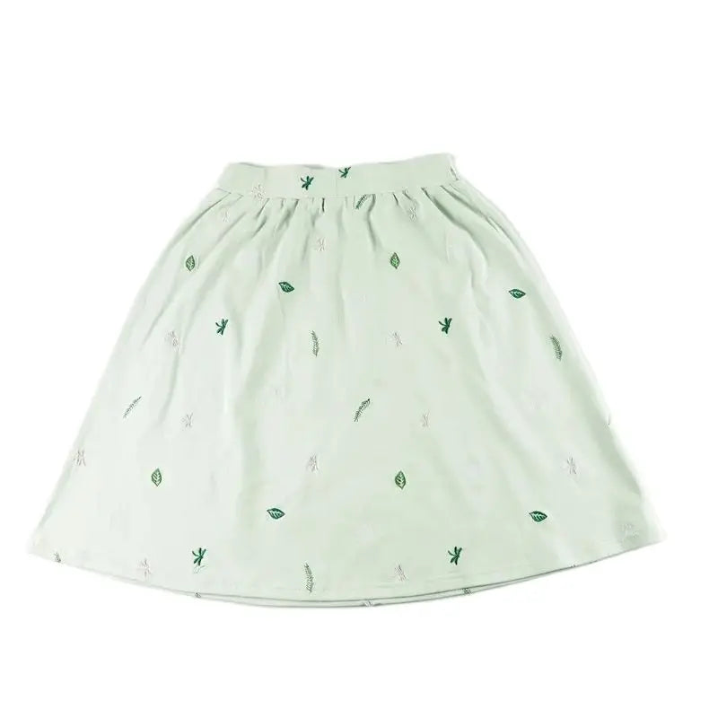 Kid's Family Clothing Set Embroidery 2 Pcs Girl Skirt Sets BoyLong Sleeve Rib Knit Shirt Tops & Short Skirts Set Outfits