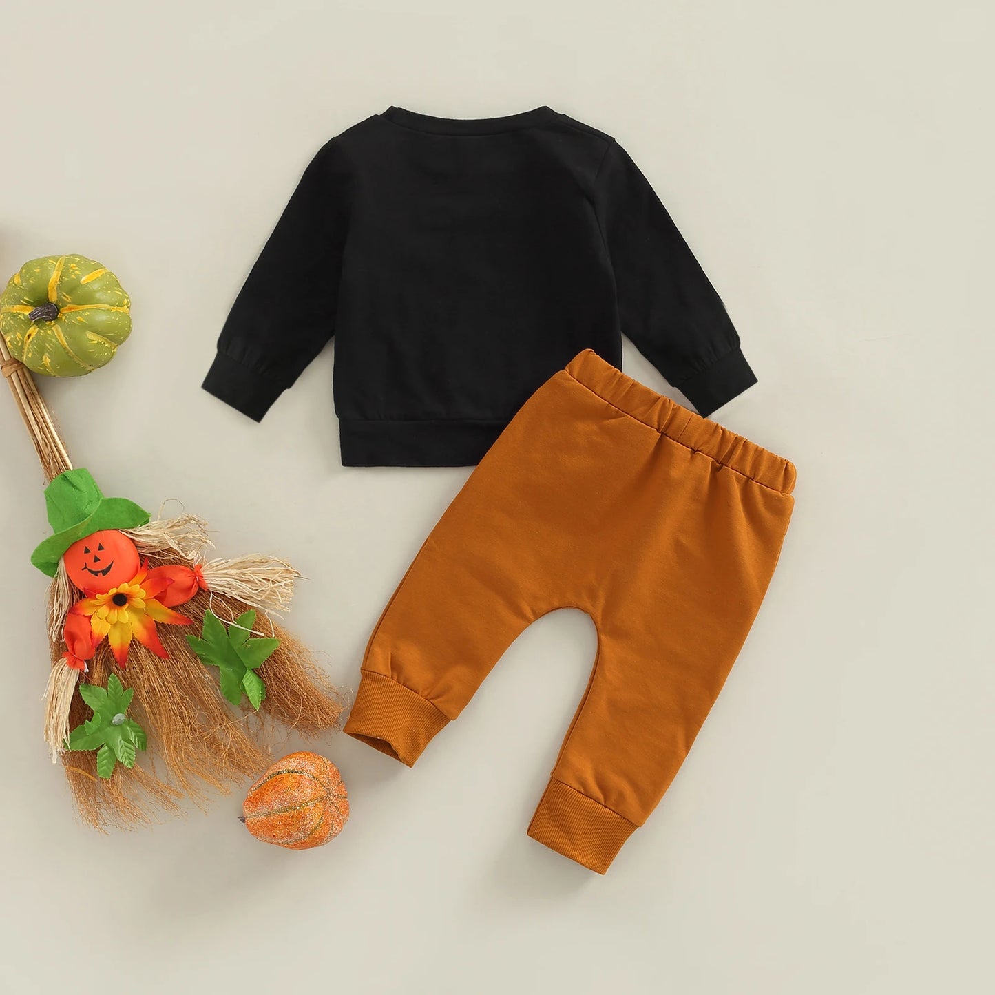Halloween Autumn Casual Toddler Kids Boys Clothes Sets Letters/Skeleton