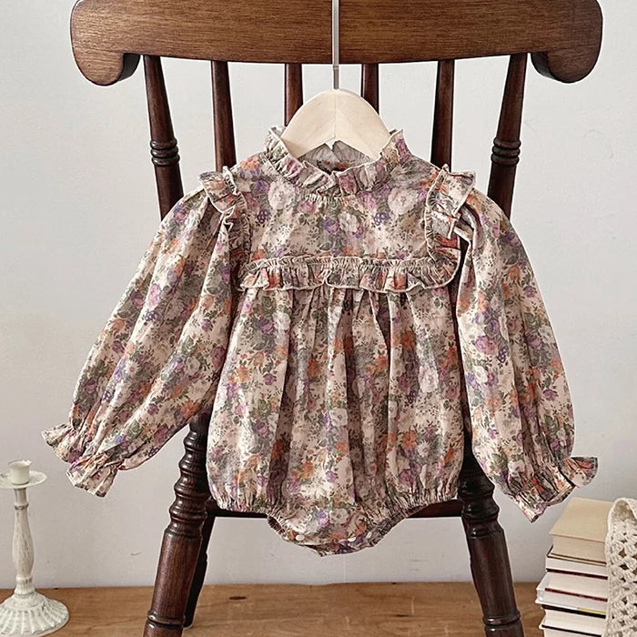 Baby Girls Romper Long Sleeved Cotton