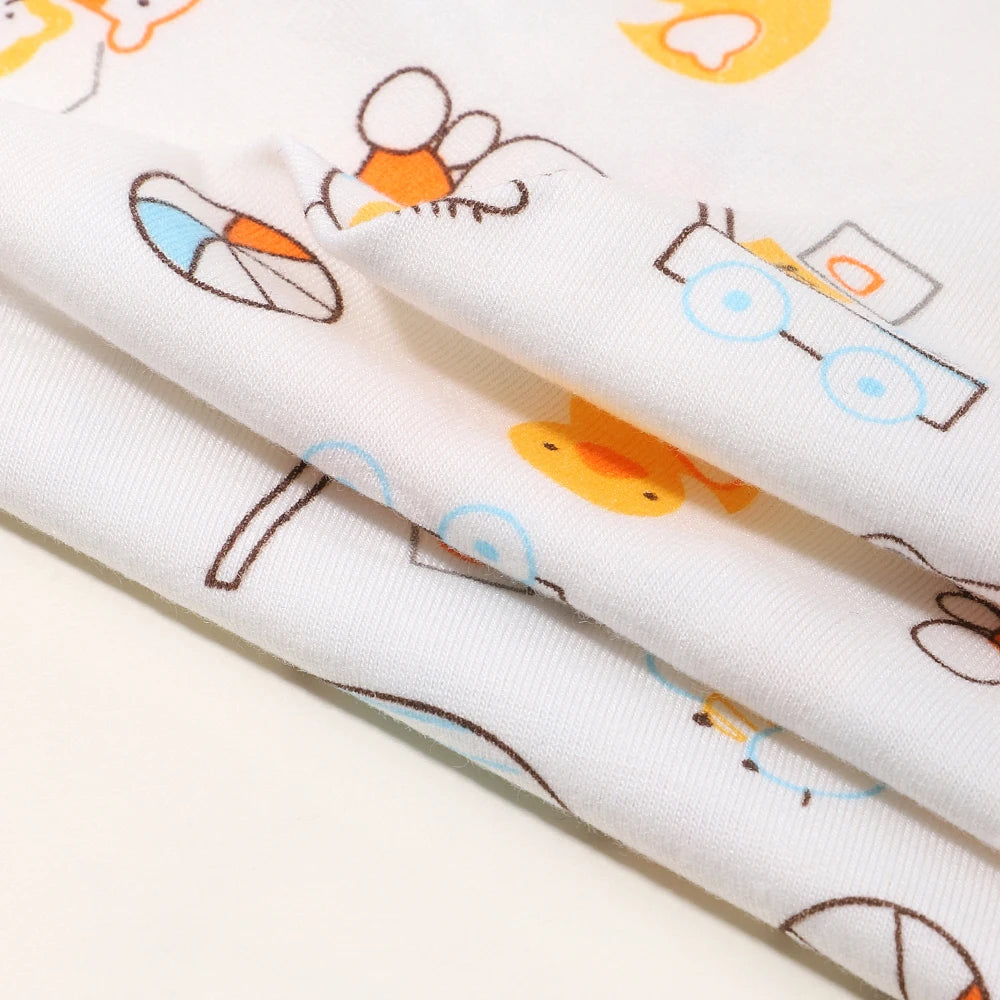 Newborn Cartoon Linen Bibs Kids Burp Cloth Baby Stuff Feeding Drooling Bandana