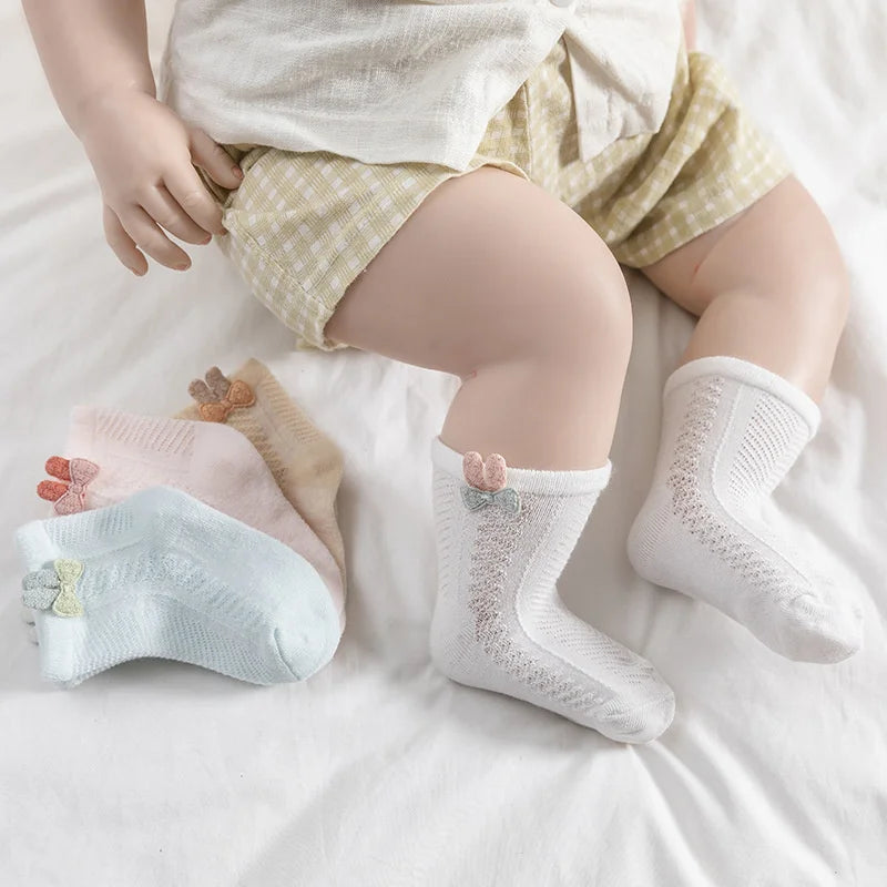 Socks For Girls Boys 2024 Summer Thin Mesh Socks
