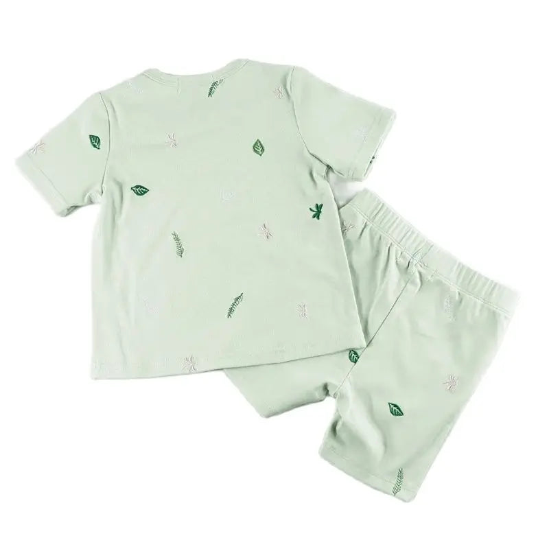Kid's Family Clothing Set Embroidery 2 Pcs Girl Skirt Sets BoyLong Sleeve Rib Knit Shirt Tops & Short Skirts Set Outfits