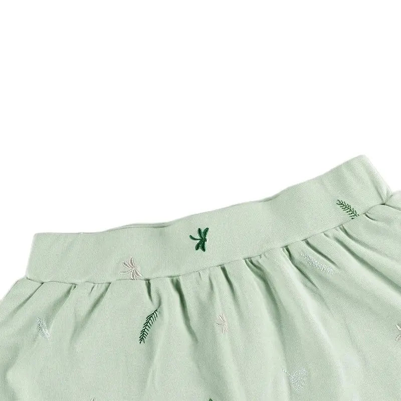 Kid's Family Clothing Set Embroidery 2 Pcs Girl Skirt Sets BoyLong Sleeve Rib Knit Shirt Tops & Short Skirts Set Outfits