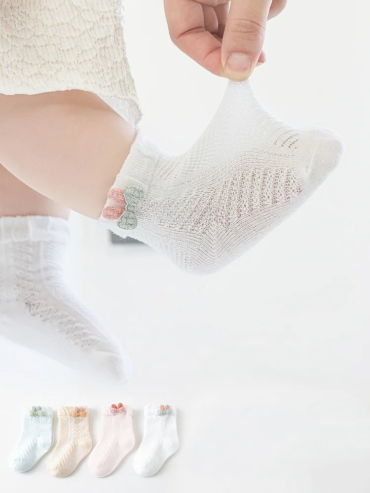 Socks For Girls Boys 2024 Summer Thin Mesh Socks