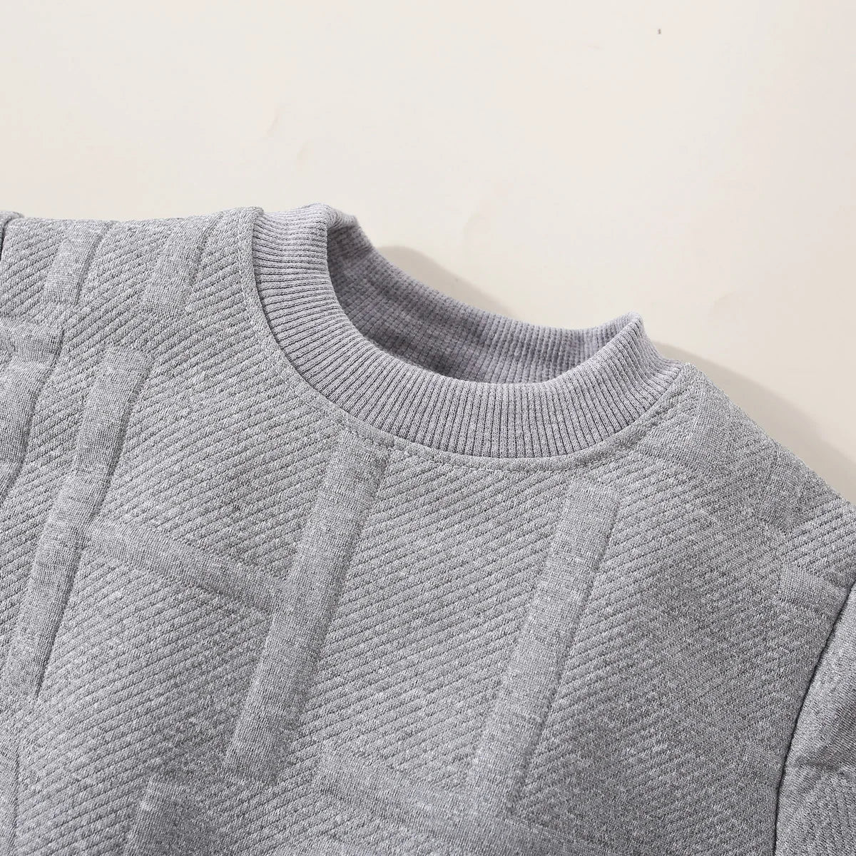 Toddler Boy Round Neck Pullover Casual Sports Set