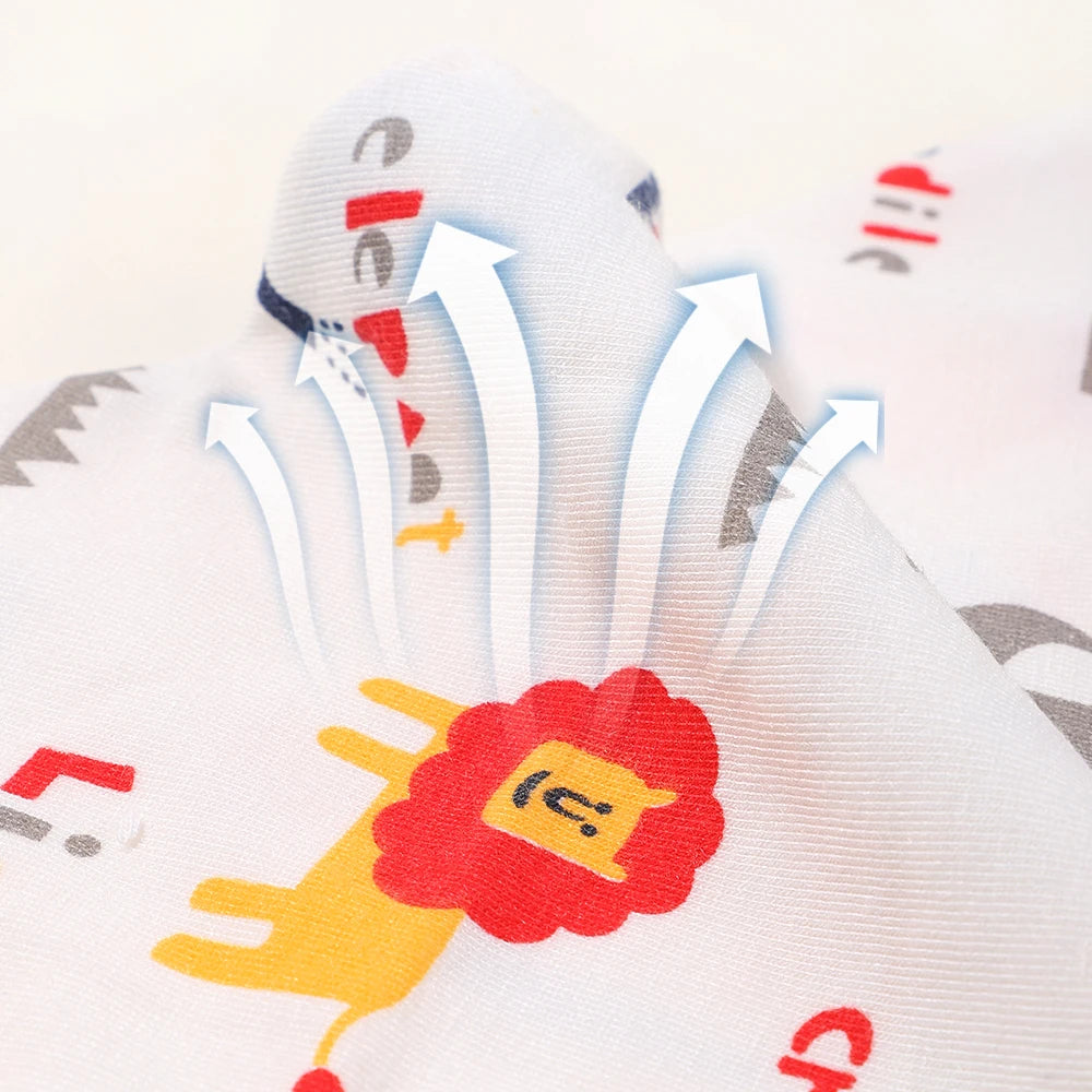 Newborn Cartoon Linen Bibs Kids Burp Cloth Baby Stuff Feeding Drooling Bandana