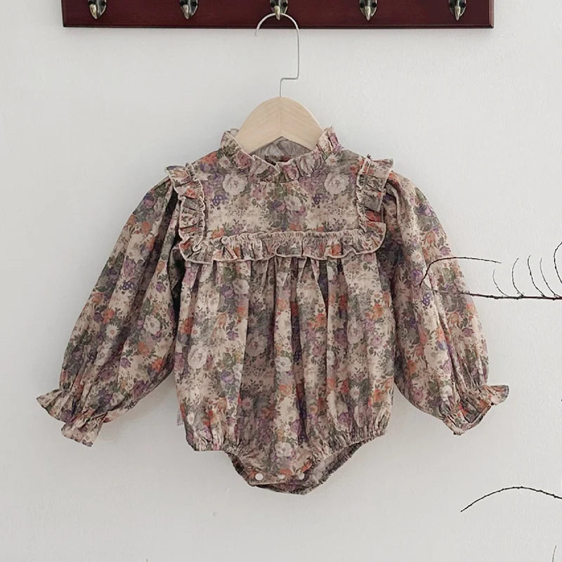 Baby Girls Romper Long Sleeved Cotton