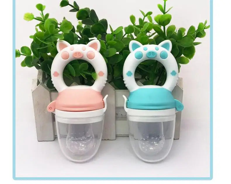 Silicone Fresh Food Nibbler Baby Feeder Kids boy girl Fruit Nipples Feeding Safe Infant Baby