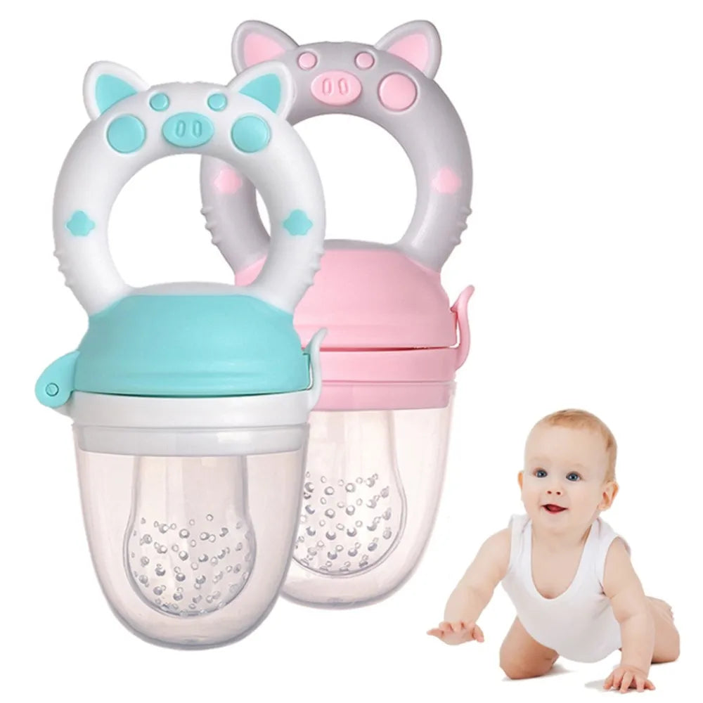 Silicone Fresh Food Nibbler Baby Feeder Kids boy girl Fruit Nipples Feeding Safe Infant Baby