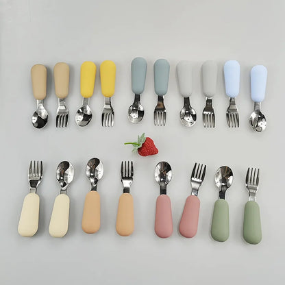 Baby Gadgets Tableware Set Children Utensil Stainless Steel Toddler Dinnerware Cutlery