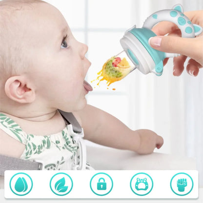 Silicone Fresh Food Nibbler Baby Feeder Kids boy girl Fruit Nipples Feeding Safe Infant Baby